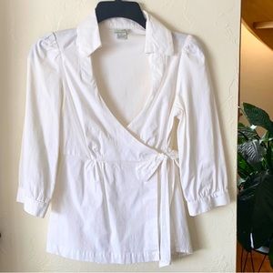 🎉HP🎉 Odille by Anthropologie Collared Wrap Top